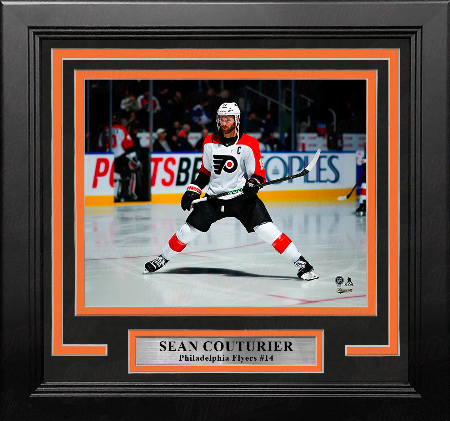 Sean Couturier Skating as Captain Philadelphia Flyers 8" x 10" Framed Hockey Photo - Image 2