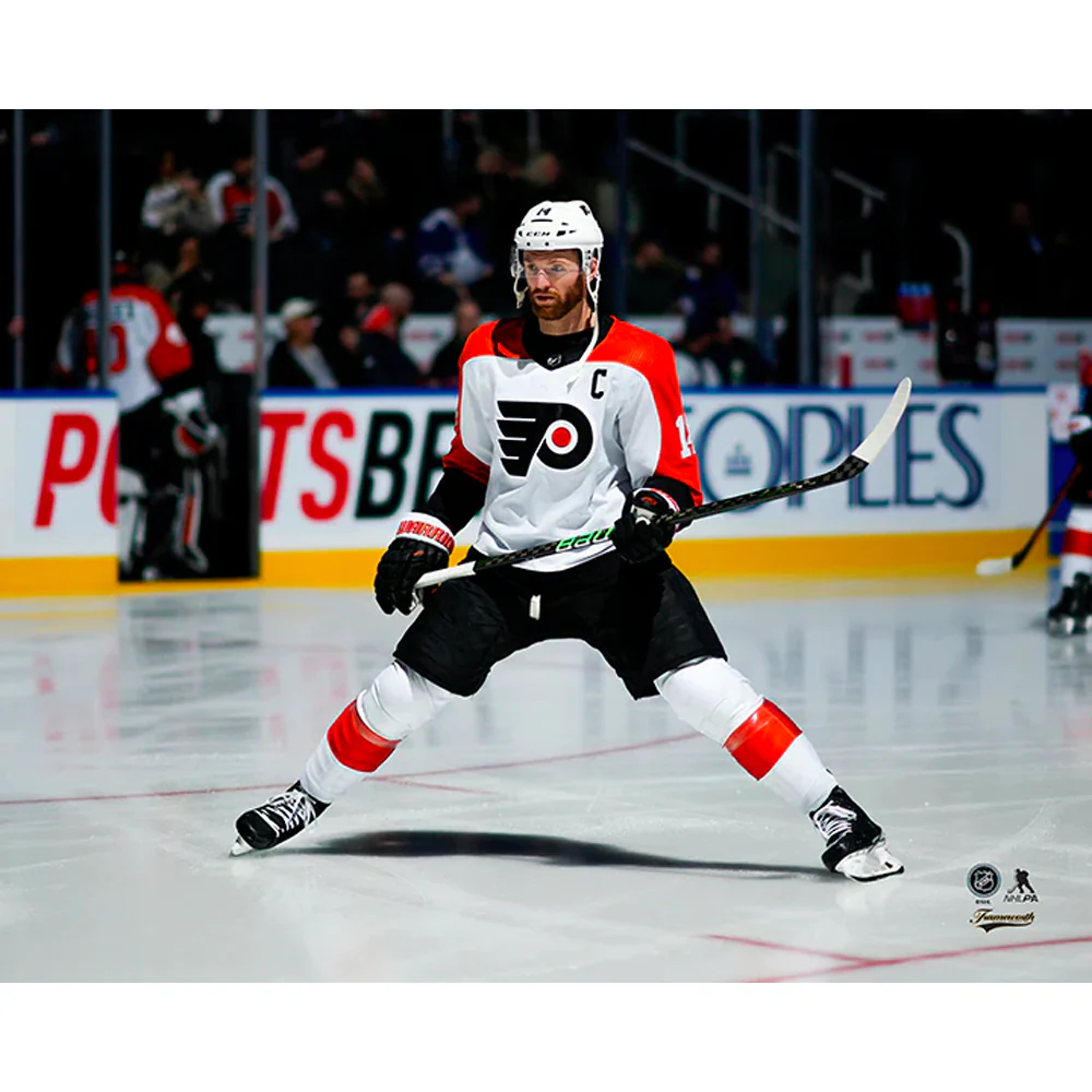 Sean Couturier Skating as Captain Philadelphia Flyers 8" x 10" Hockey Photo - Image 2