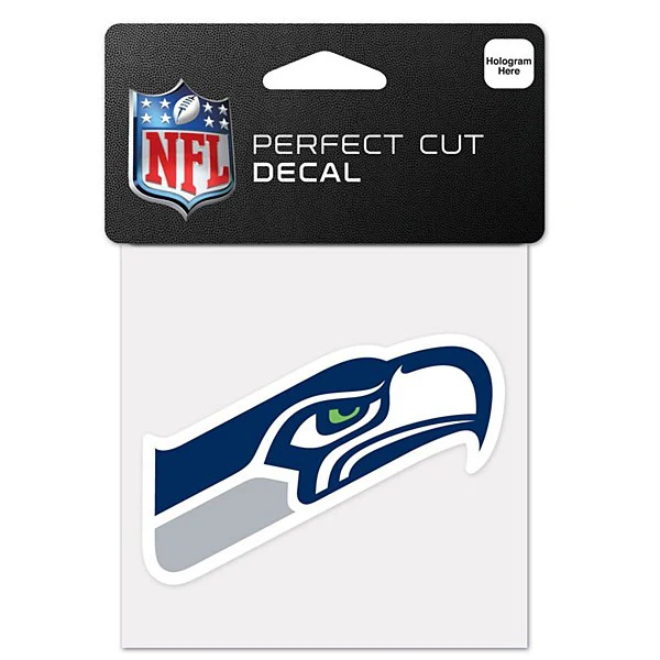 Seattle Seahawks NFL Football 4" x 4" Decal