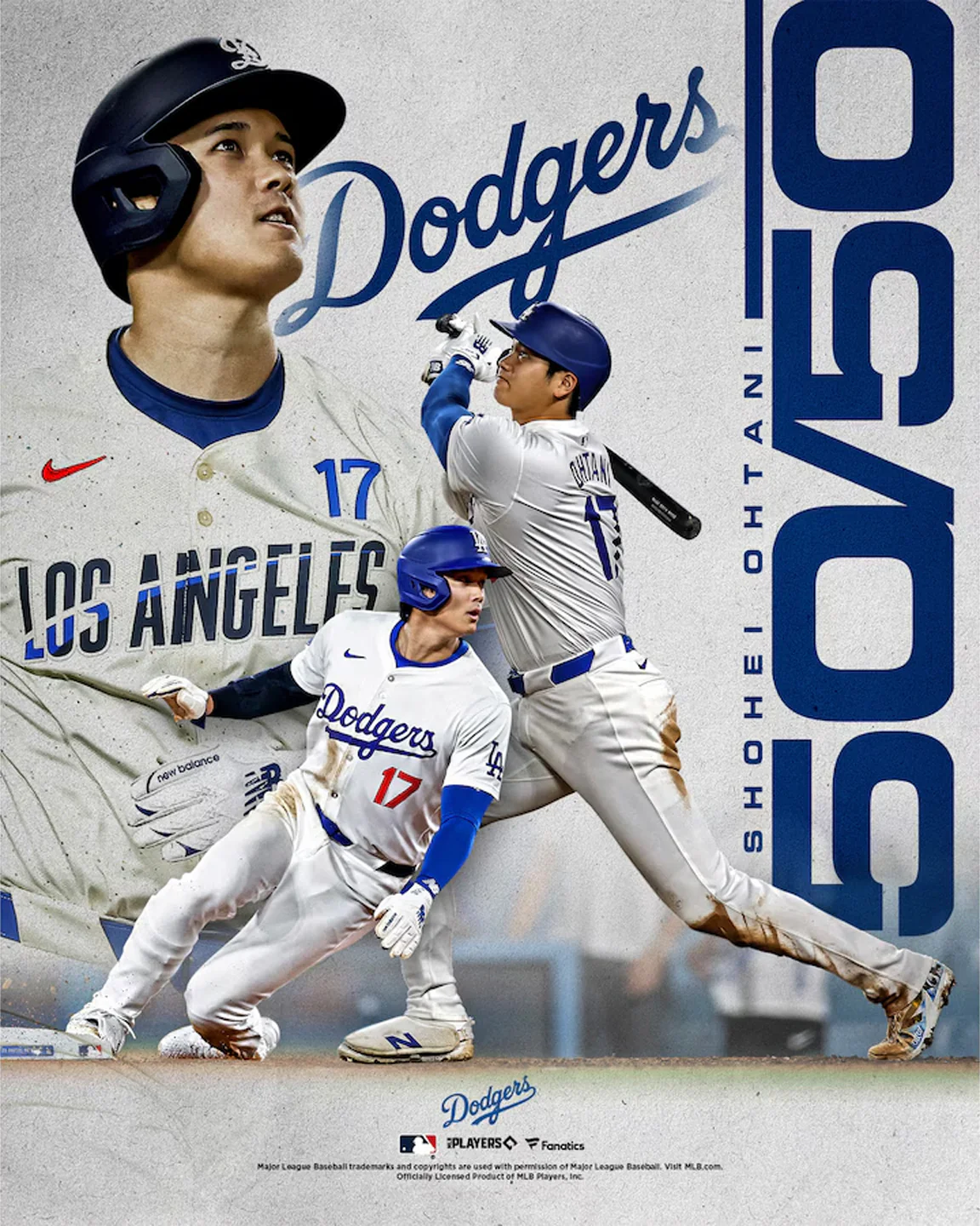 Shohei Ohtani 50-50 Season Record Los Angeles Dodgers 8" x 10" Baseball Collage Photo - Image 2