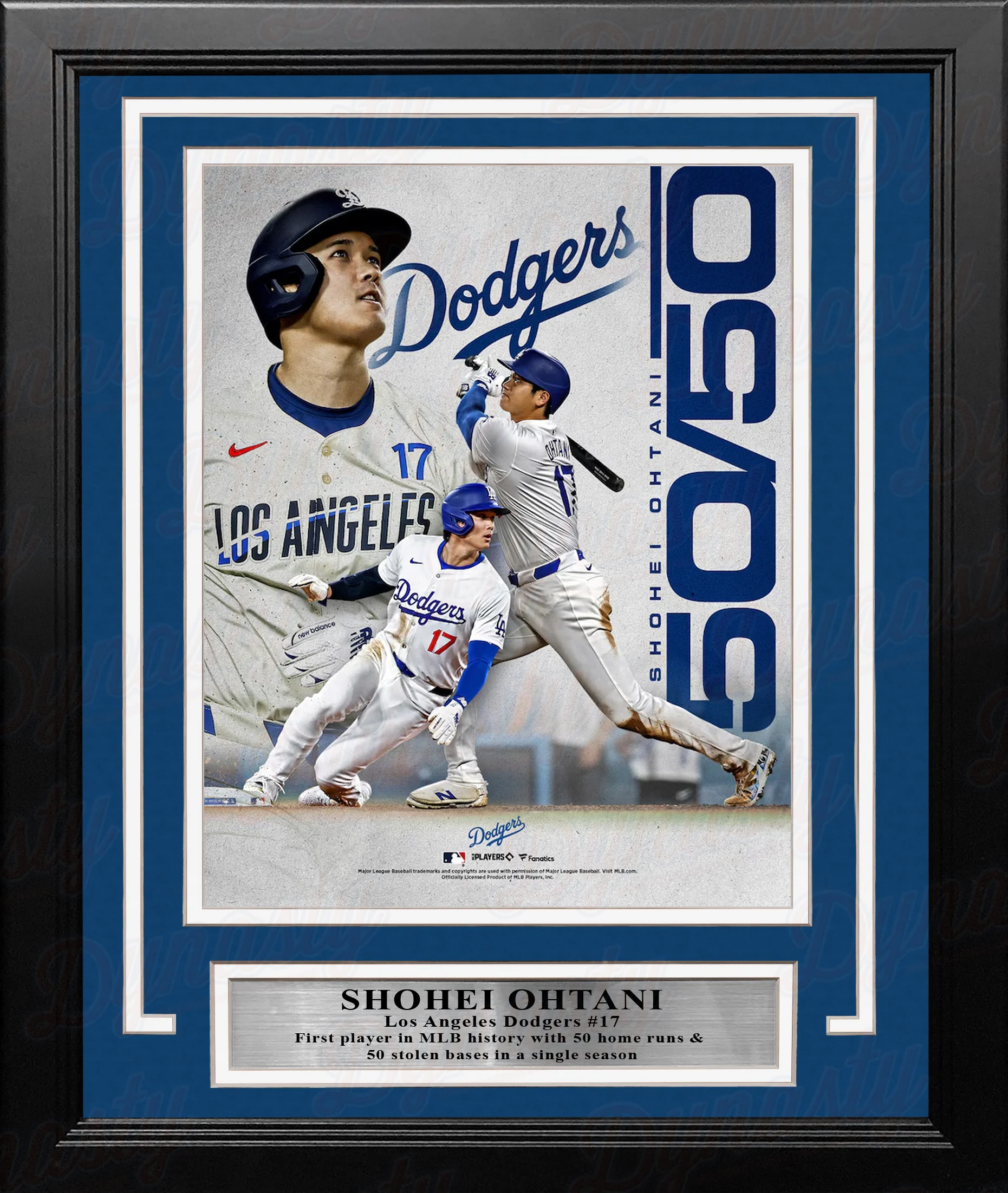 Shohei Ohtani 50-50 Season Record Los Angeles Dodgers 8" x 10" Framed Baseball Collage Photo - Image 2