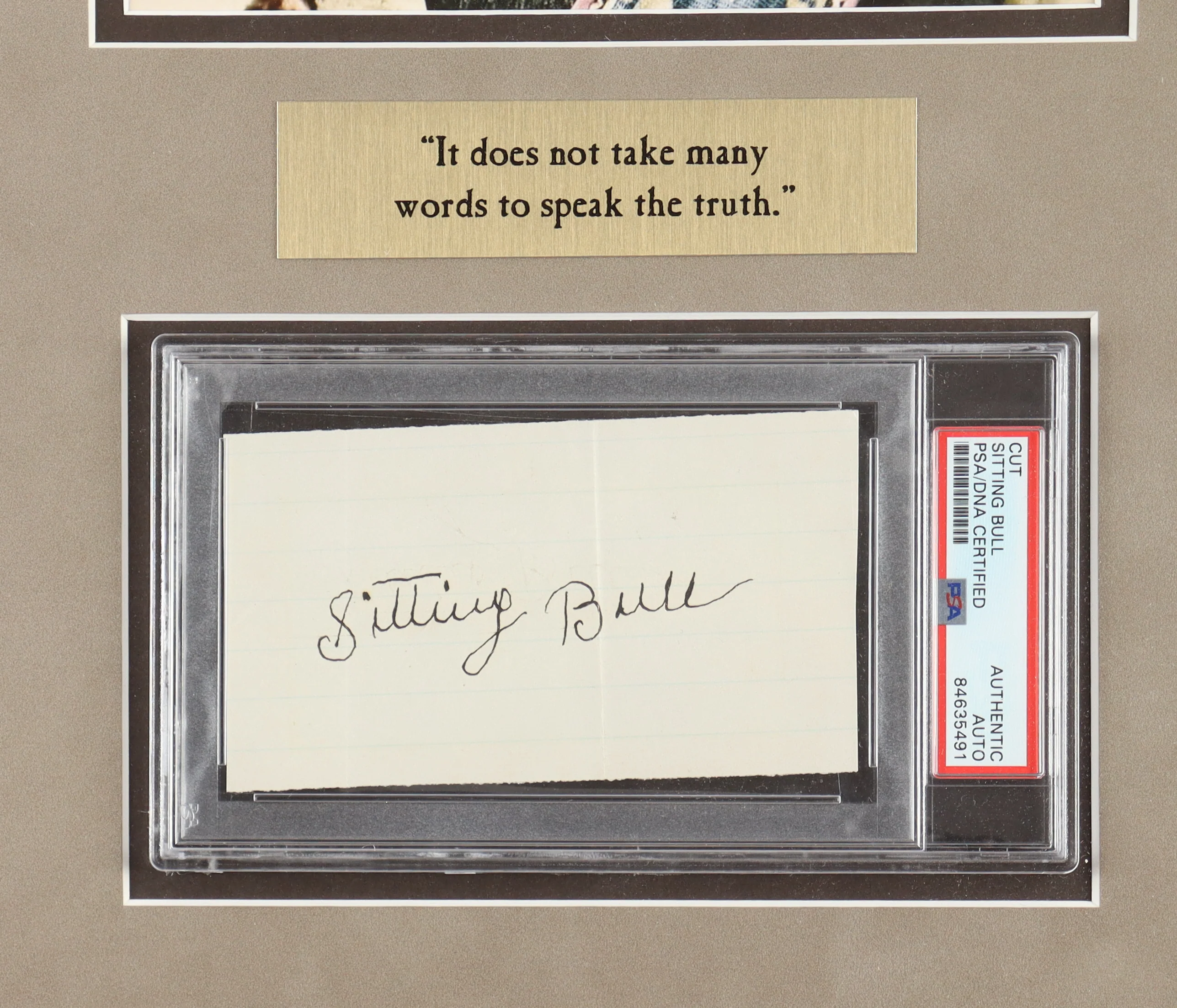 Sitting Bull & General George Armstrong Custer Signed Custom Framed Display - Image 3