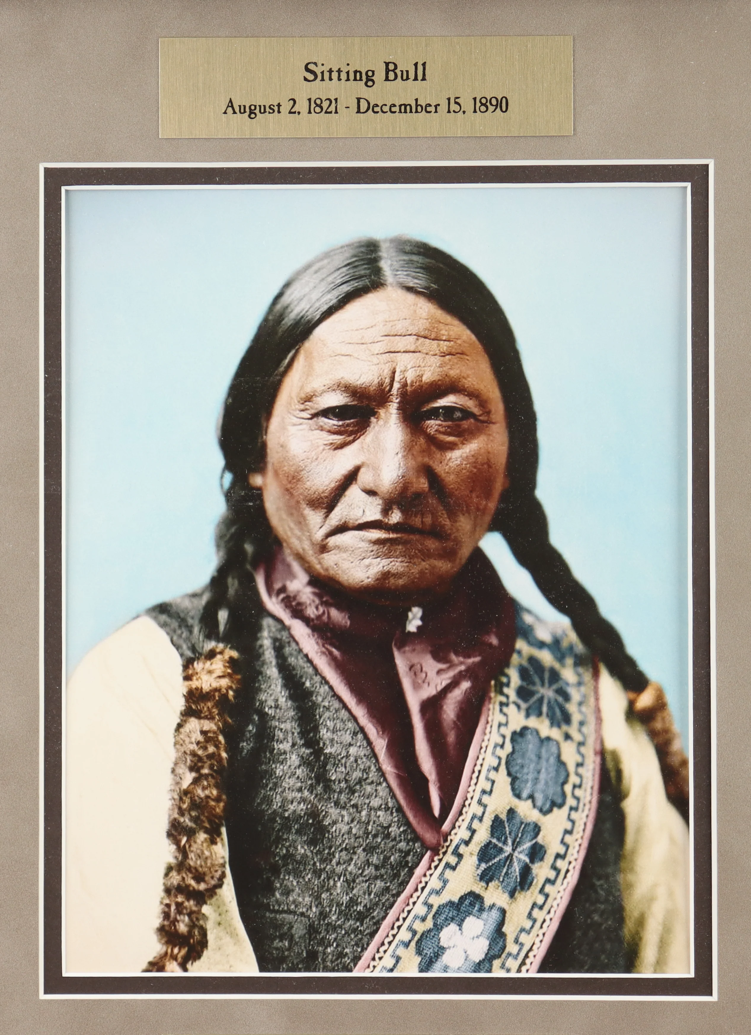 Sitting Bull & General George Armstrong Custer Signed Custom Framed Display - Image 6