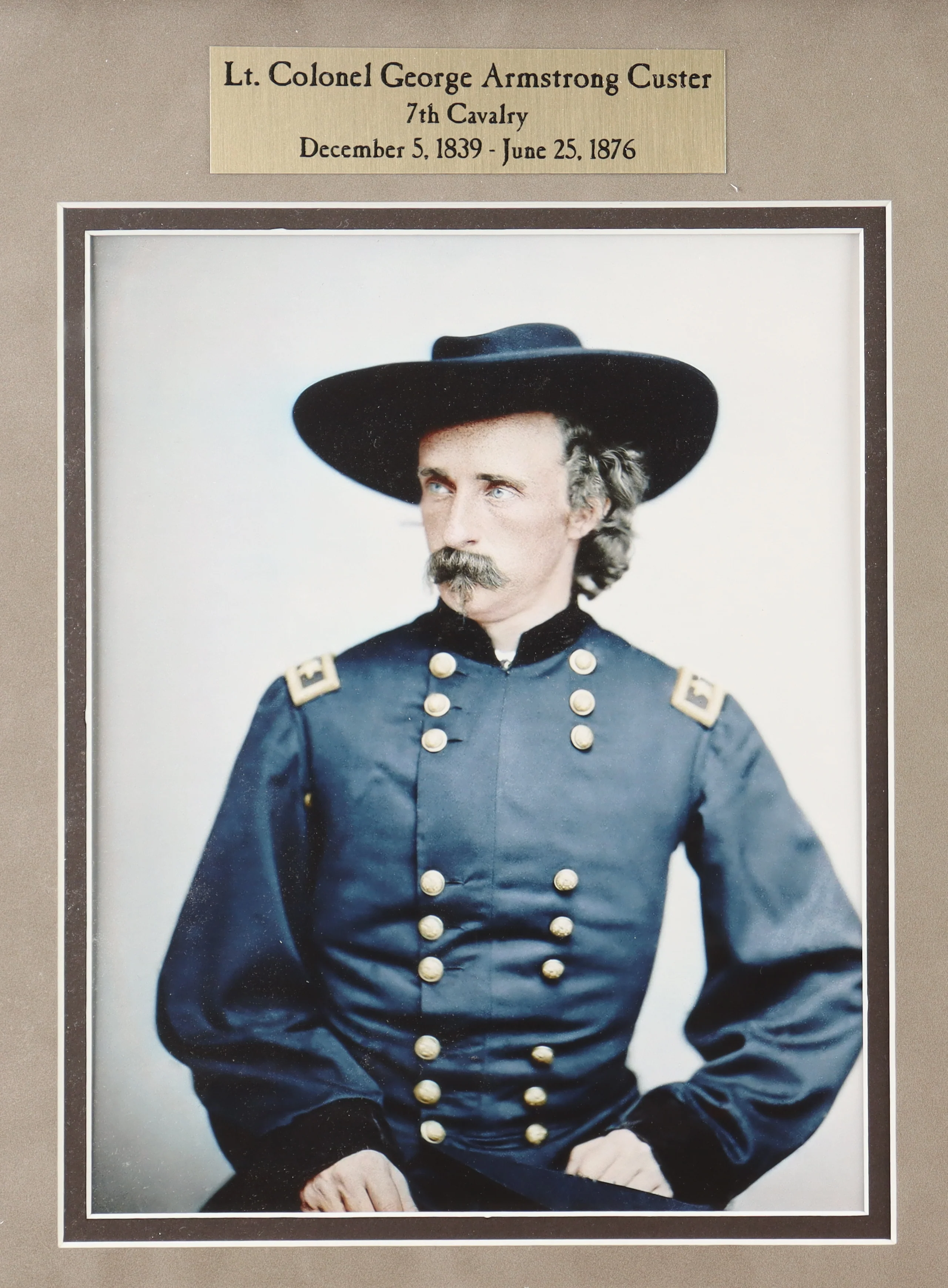 Sitting Bull & General George Armstrong Custer Signed Custom Framed Display - Image 7