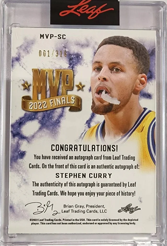 Steph Curry Finals MVP Photo & Autographed Card Golden State Warriors Framed Collage - 1/316 - Image 3