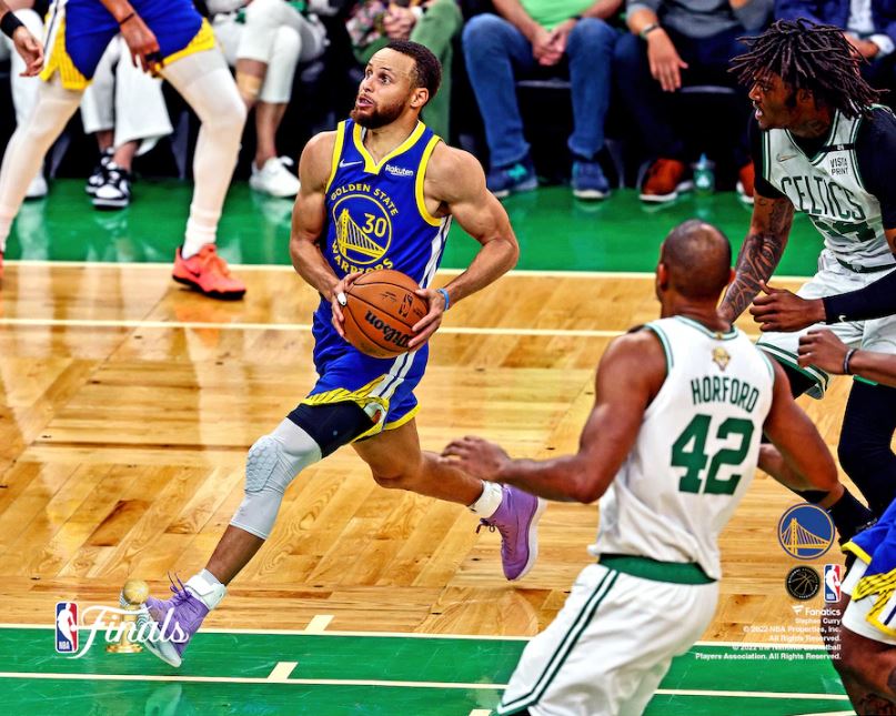 Steph Curry 2022 NBA Finals Action Golden State Warriors 8" x 10" Basketball Photo