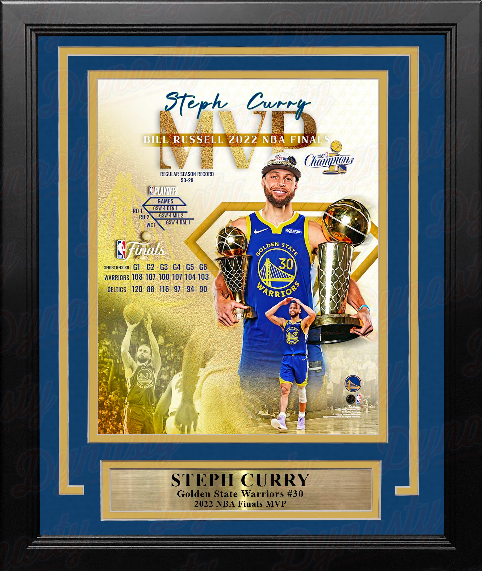 Steph Curry Golden State Warriors 2022 NBA Finals MVP 8" x 10" Framed Basketball Collage Photo