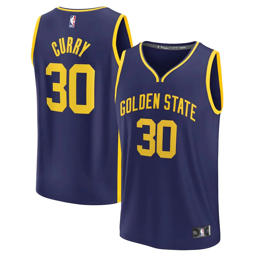 Stephen Curry Golden State Warriors Fast Break Replica Player Jersey - Statement Edition - Navy
