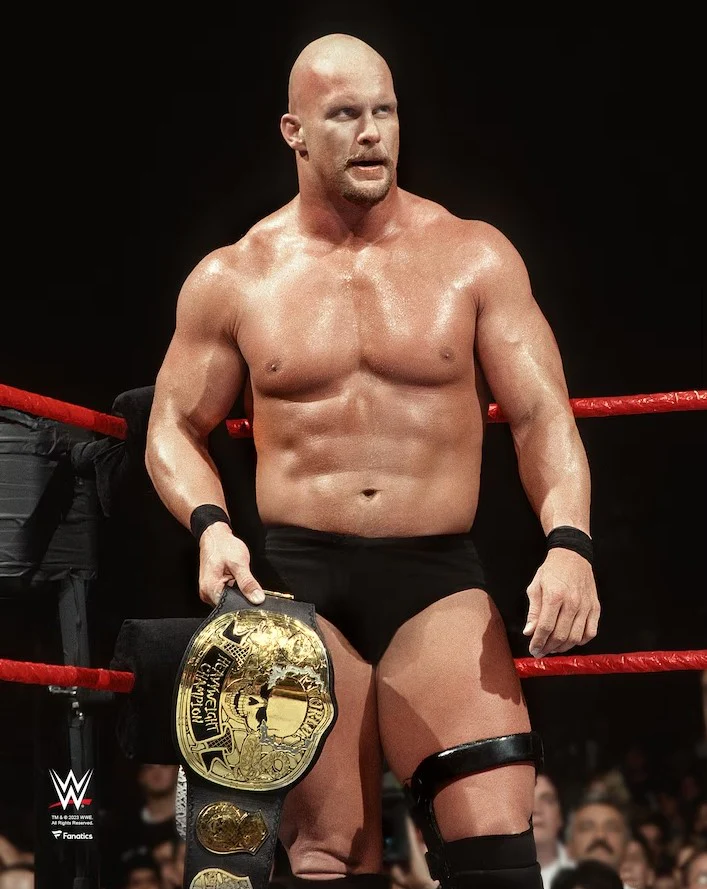 Stone Cold Steve Austin Smoking Skull Championship Belt 8" x 10" WWE Wrestling Photo