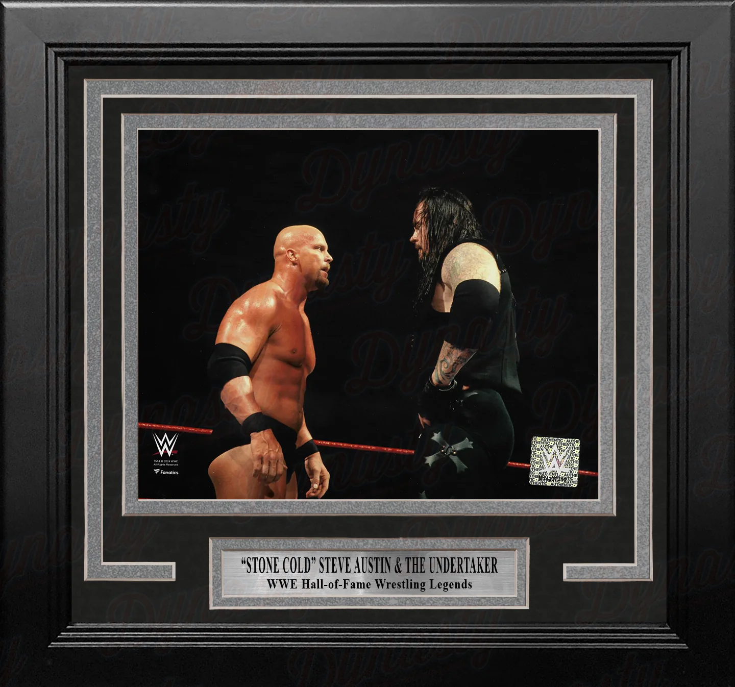 Stone Cold Steve Austin & The Undertaker 8" x 10" Framed WWE Wrestling Photo - Image 2