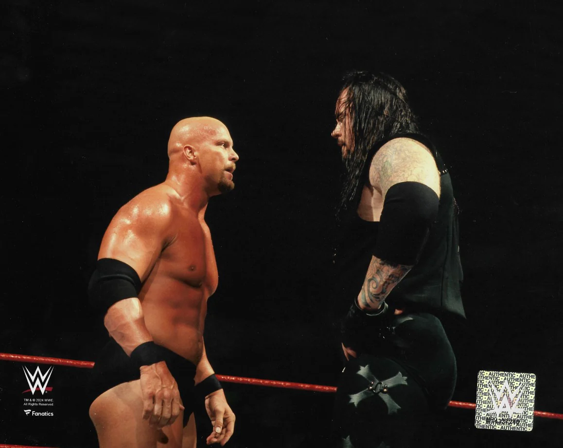 Stone Cold Steve Austin & The Undertaker 8" x 10" WWE Wrestling Photo