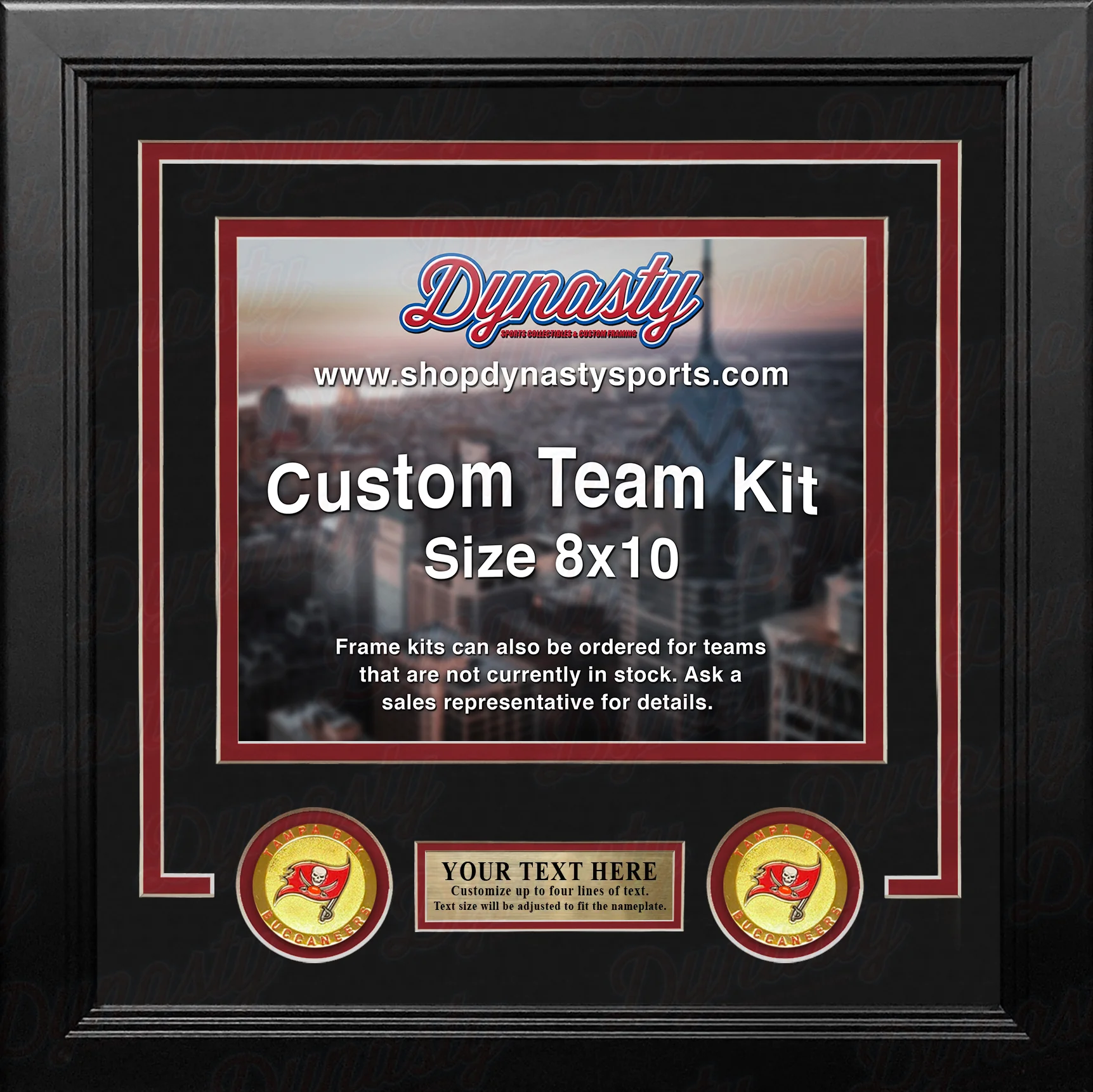 Tampa Bay Buccaneers Custom NFL Football 8x10 Picture Frame Kit (Multiple Colors) - Image 3