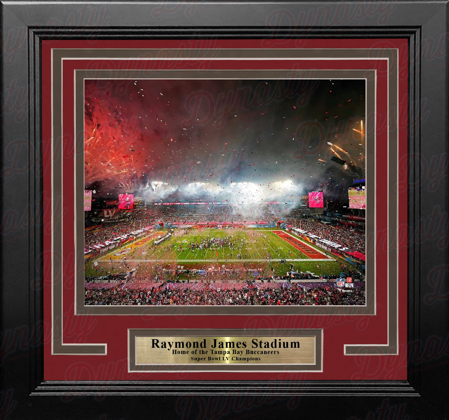 Tampa Bay Buccaneers Raymond James Stadium Super Bowl LV Celebration 8" x 10" Framed Football Photo