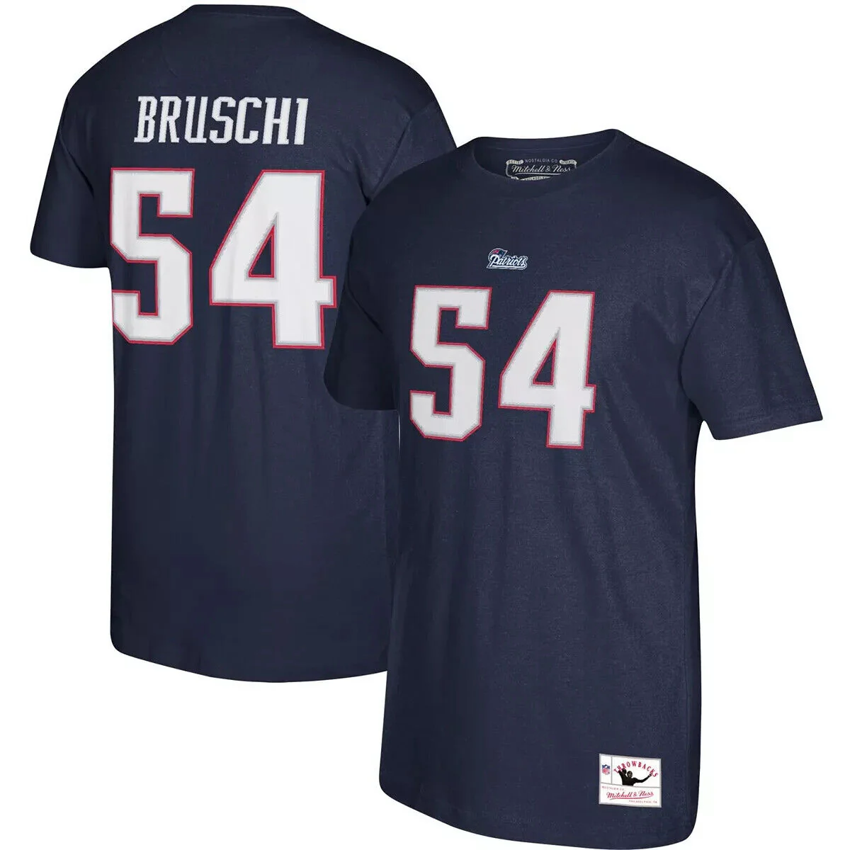 Tedy Bruschi New England Patriots Mitchell & Ness Player Shirt