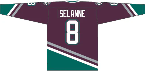Teemu Selanne Anaheim Mighty Ducks Mitchell & Ness 1996/97 Alternate Captain Patch Blue Line Jersey