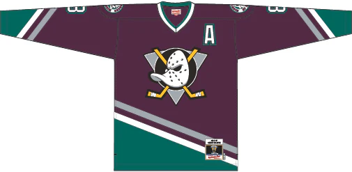 Teemu Selanne Anaheim Mighty Ducks Mitchell & Ness 1996/97 Alternate Captain Patch Blue Line Jersey - Image 2