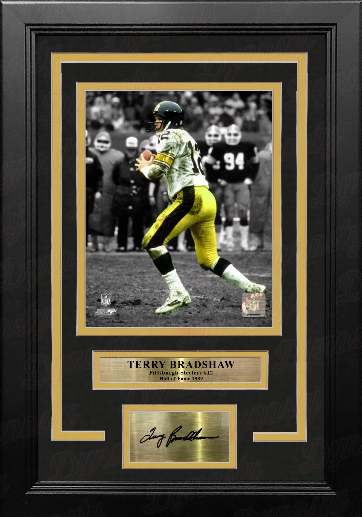 Terry Bradshaw Pittsburgh Steelers 8" x 10" Spotlight Football Photo with Engraved Autograph