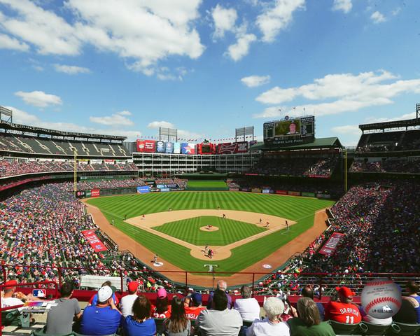 Texas Rangers Globe Life Park at Arlington MLB Baseball 8" x 10" Stadium Photo