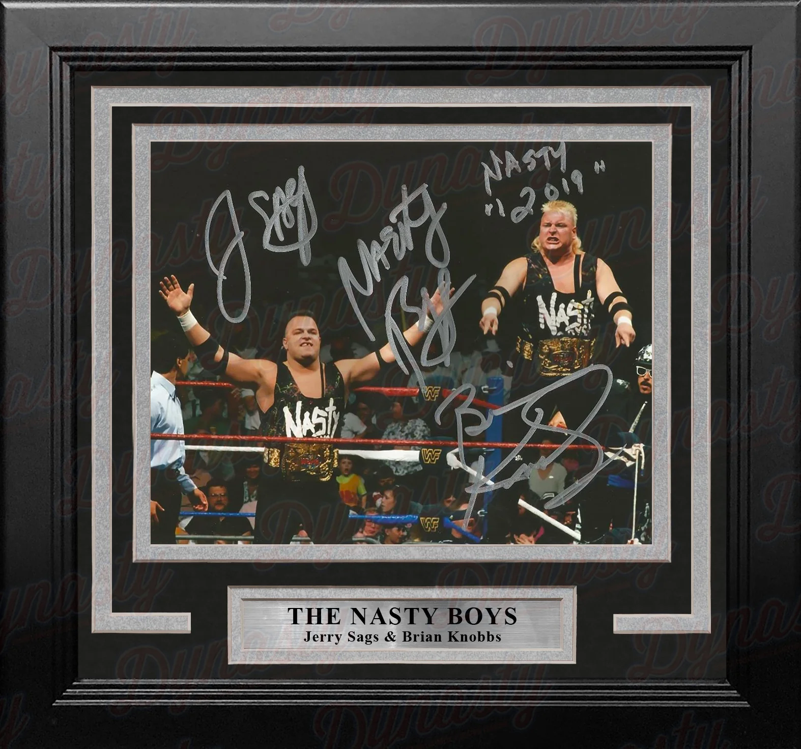 The Nasty Boys WWE Tag Team Champions Autographed 8" x 10" Framed Wrestling Photo