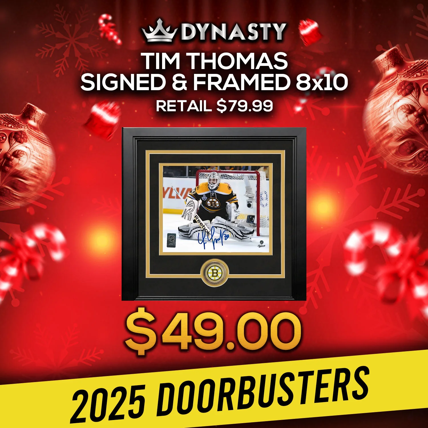 Tim Thomas Boston Bruins 2011 SC Finals Framed 8"x10" Photo | Doorbuster