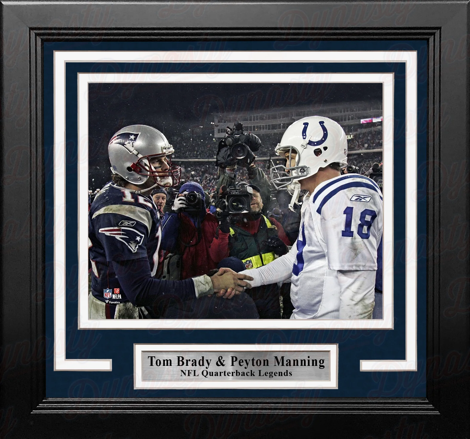 Tom Brady and Peyton Manning 8" x 10" Quarterback Legends Framed Football Photo