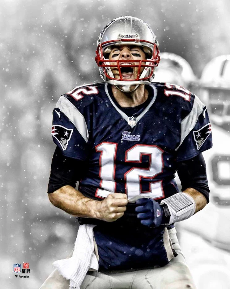 Tom Brady Scream Spotlight New England Patriots 8" x 10" Football Photo