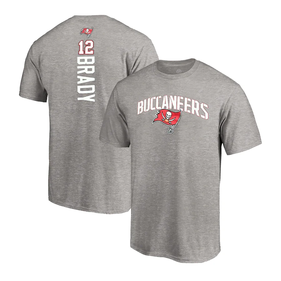 Tom Brady Tampa Bay Buccaneers Name & Number Charcoal T-Shirt