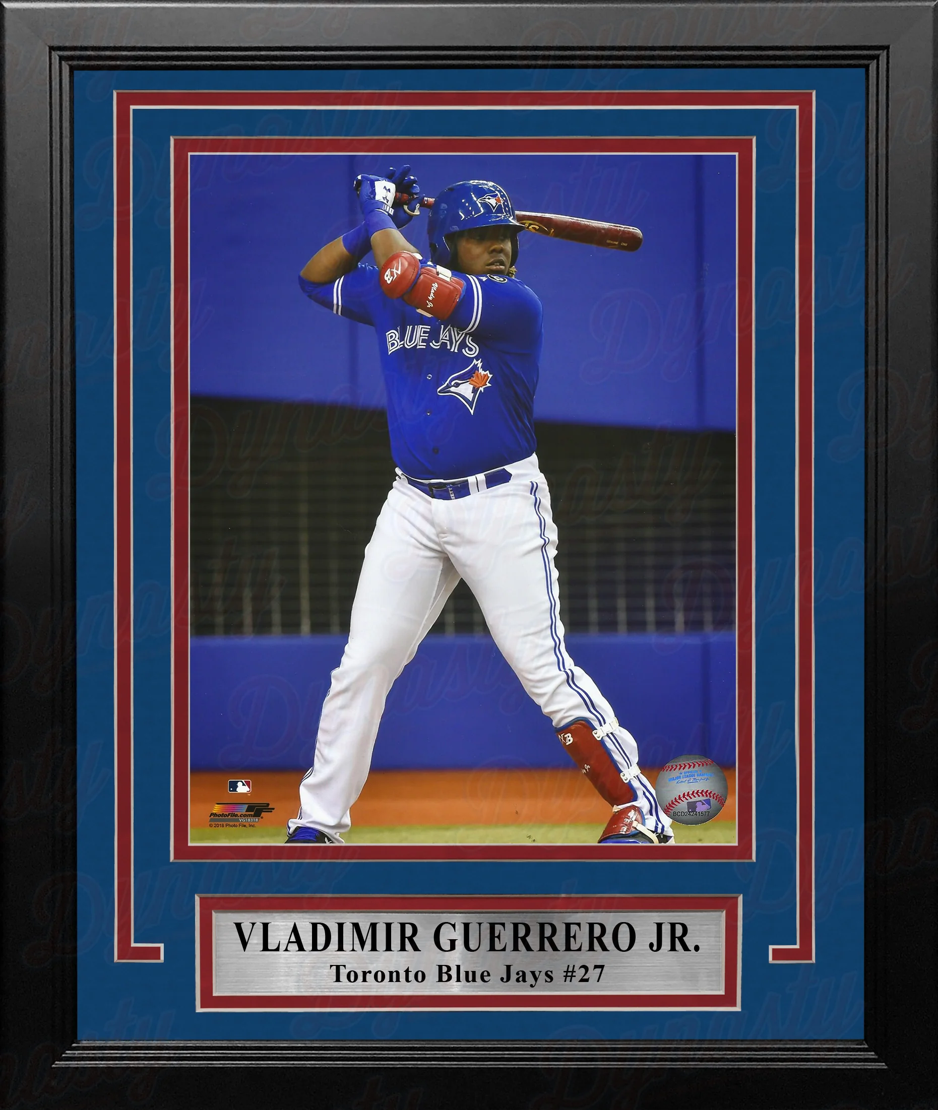 Vladimir Guerrero, Jr. At-Bat Toronto Blue Jays 8" x 10" Framed Baseball Photo