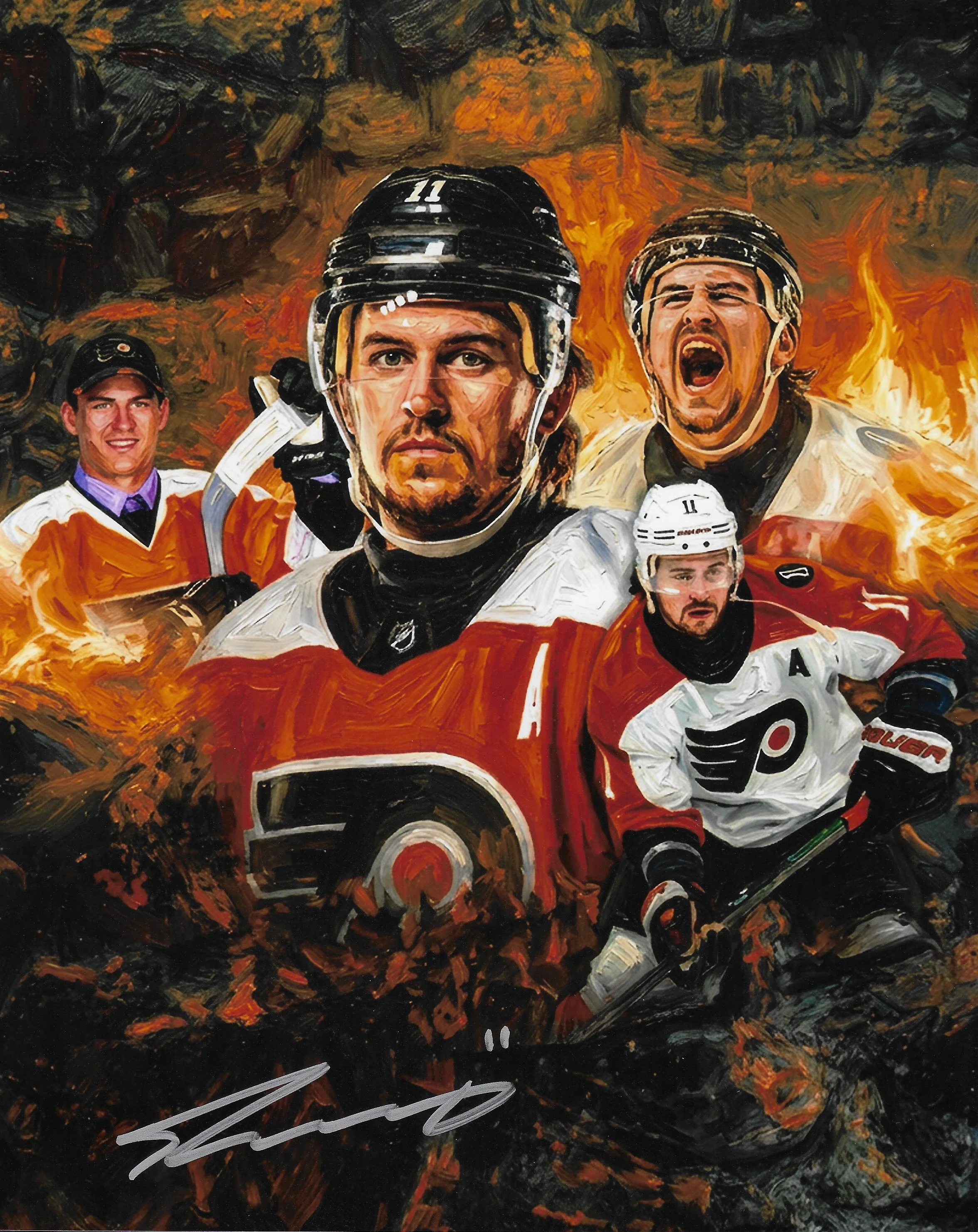 Travis Konecny Philadelphia Flyers Autographed 16" x 20" Collage Hockey Photo