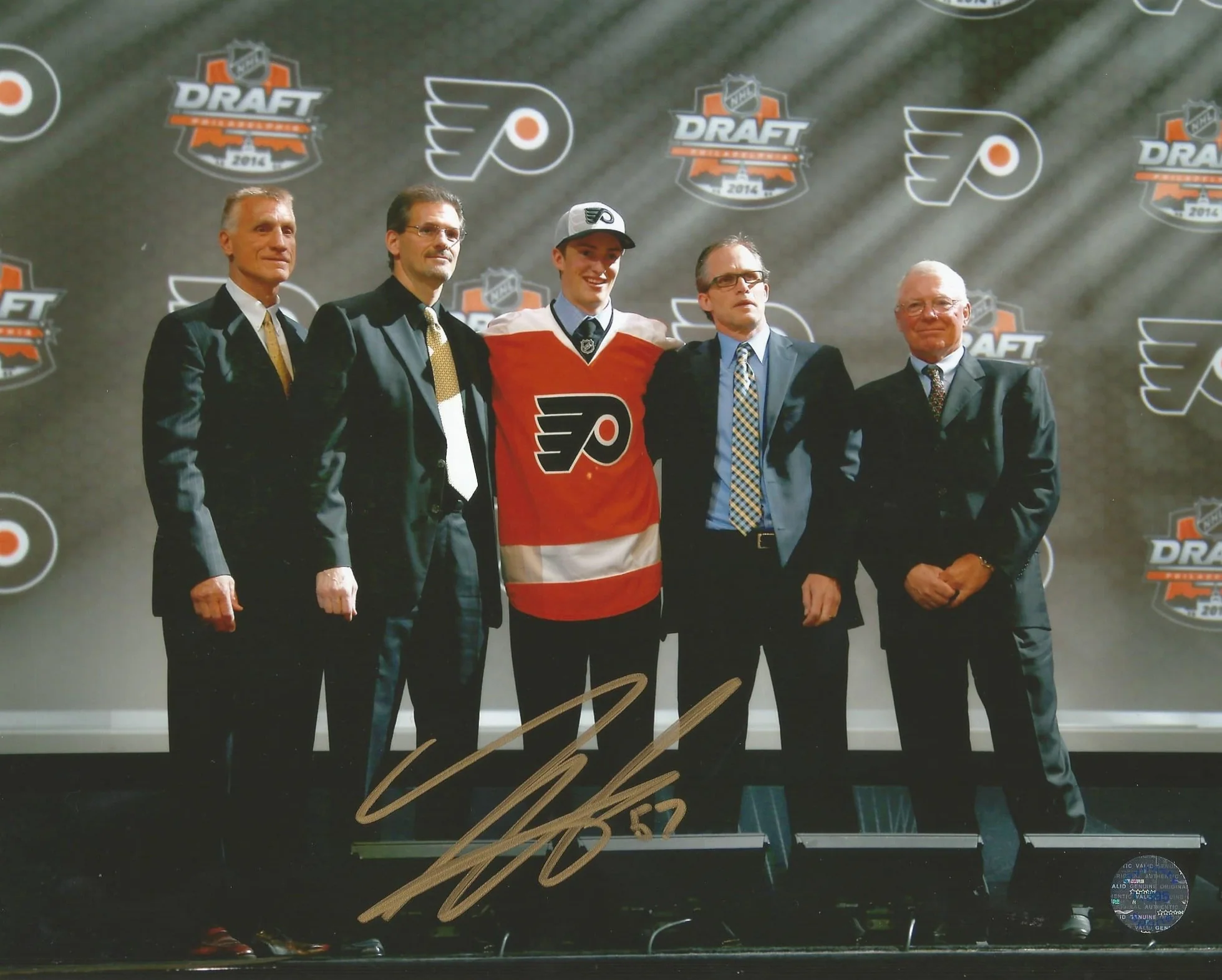 Travis Sanheim Draft Philadelphia Flyers Autographed NHL Hockey Photo
