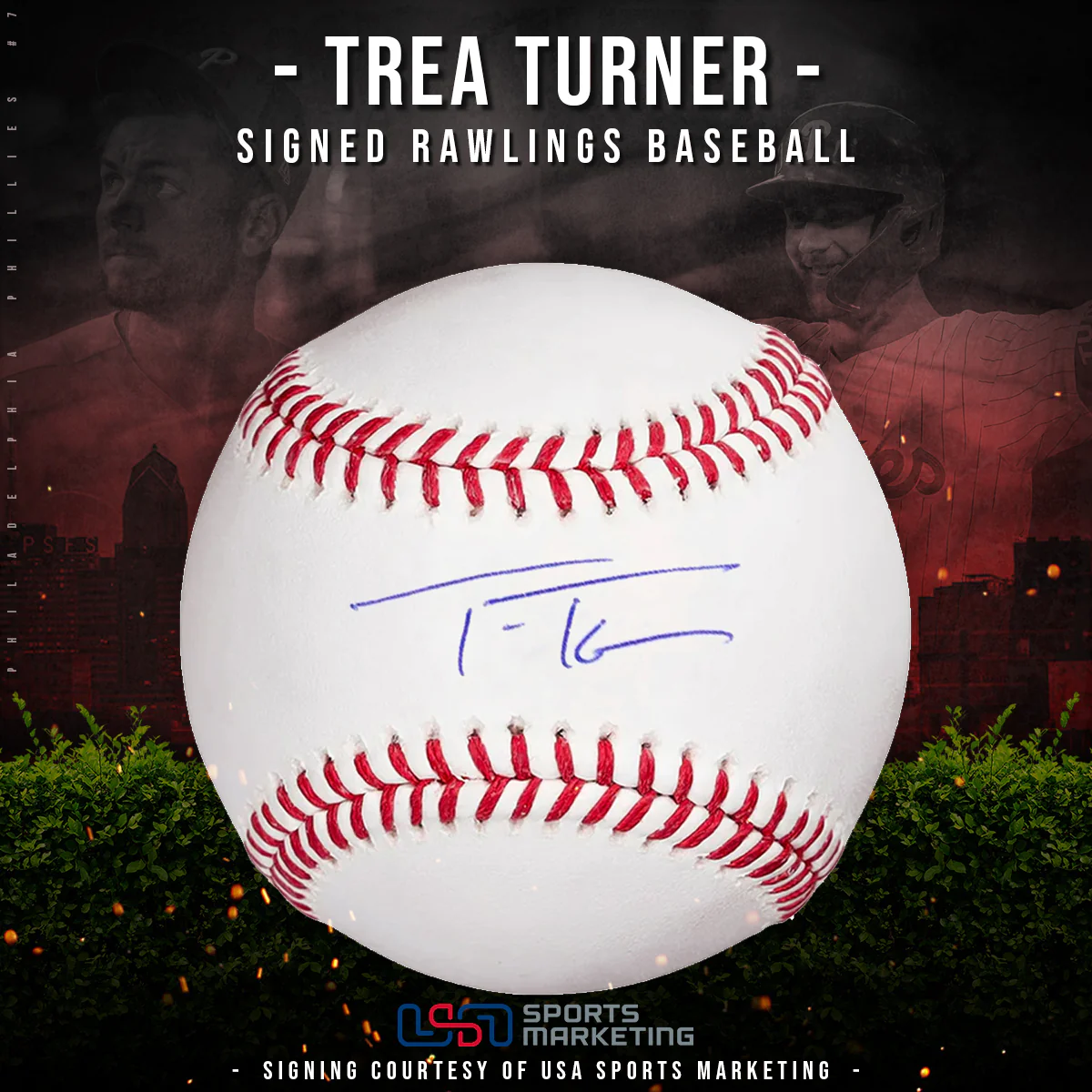 Trea Turner Philadelphia Phillies Autographed MLB Official Baseball | Pre-Sale Opportunity