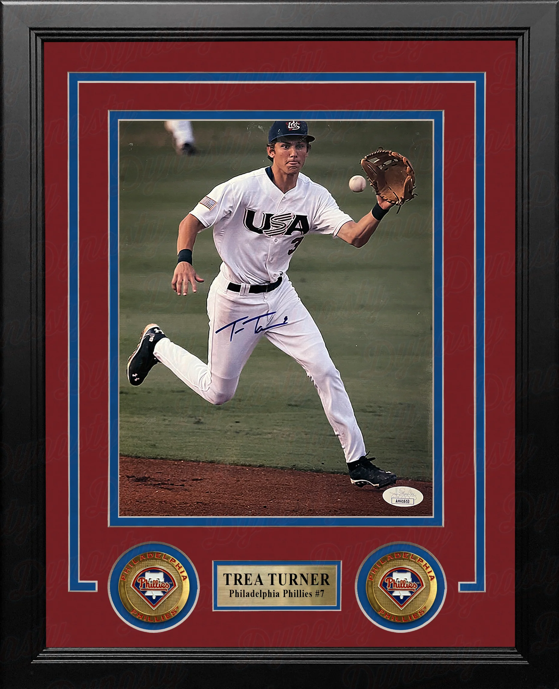 Trea Turner World Baseball Classic Philadelphia Phillies Autographed 8" x 10" Framed Baseball Photo