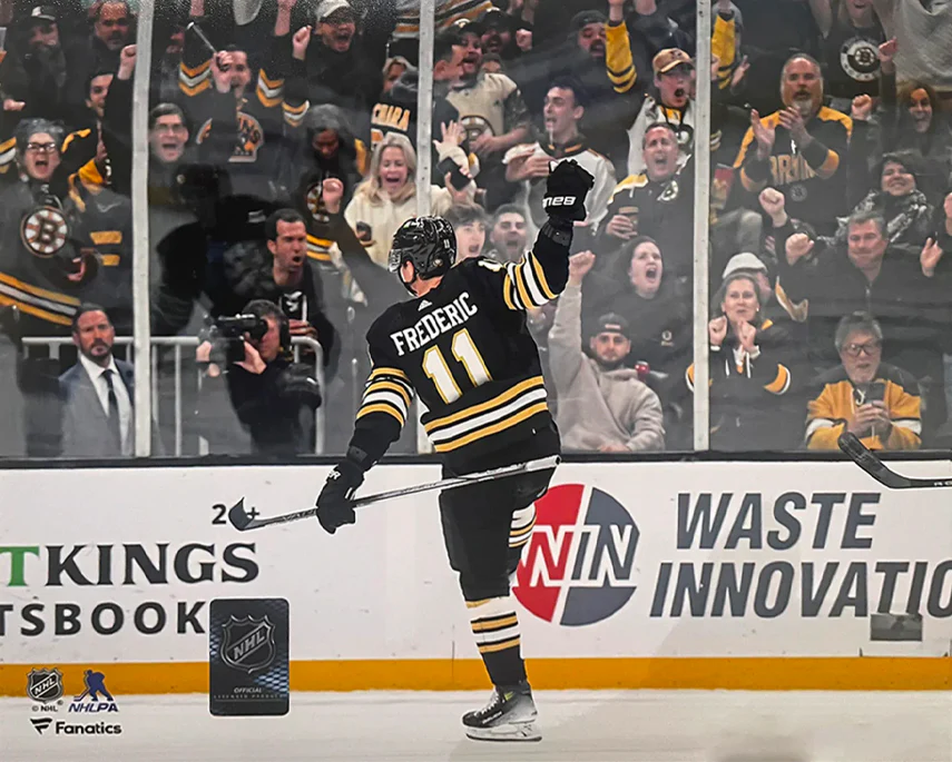 Trent Frederic Goal Celebration Boston Bruins 16" x 20" Hockey Photo - Image 2