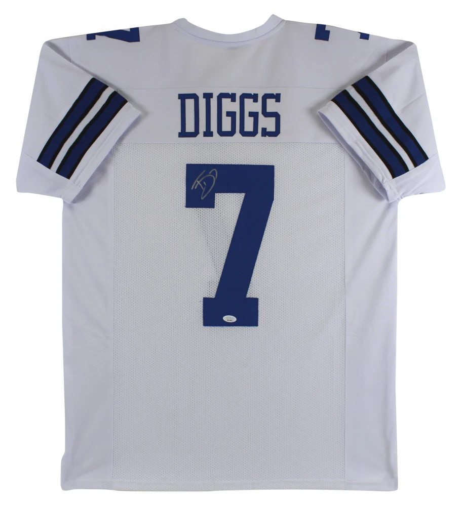 Trevon Diggs Dallas Cowboys Autographed White Football Jersey