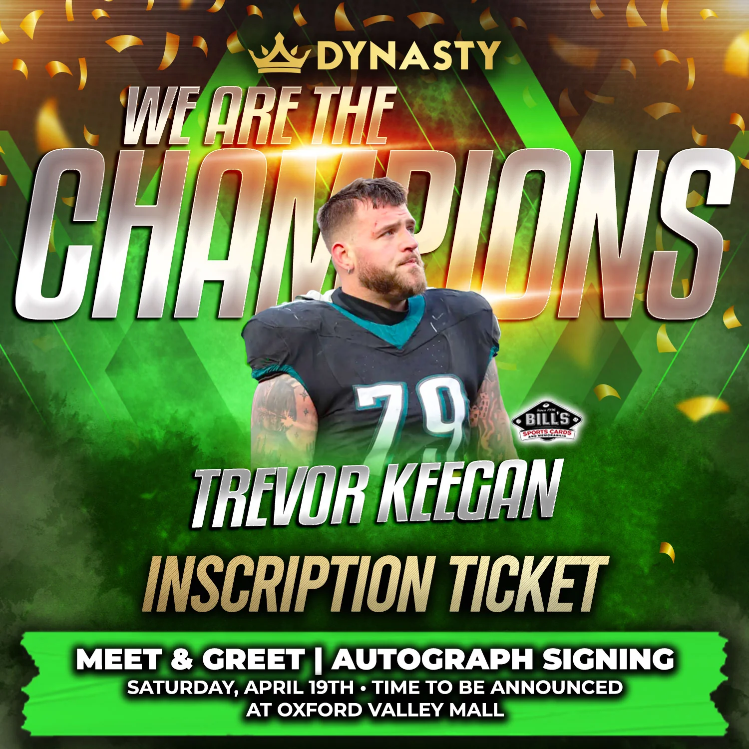 Trevor Keegan World Champions Inscription Ticket