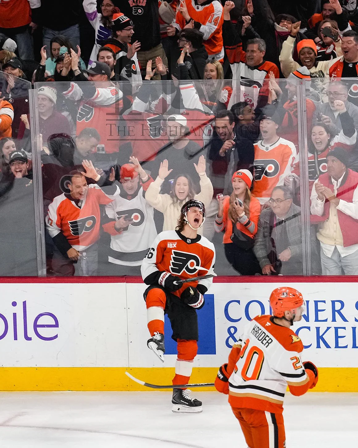 Trevor Zegras Philadelphia Flyers Celebration 11" x 14" Hockey Photo