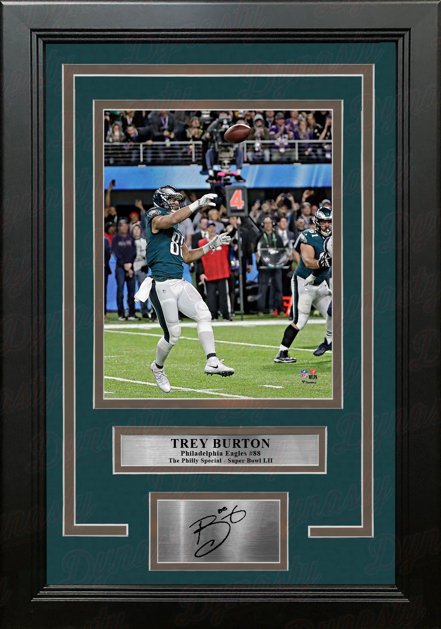 Trey Burton Philadelphia Eagles Philly Special TD 8x10 Framed Football Photo with Engraved Autograph