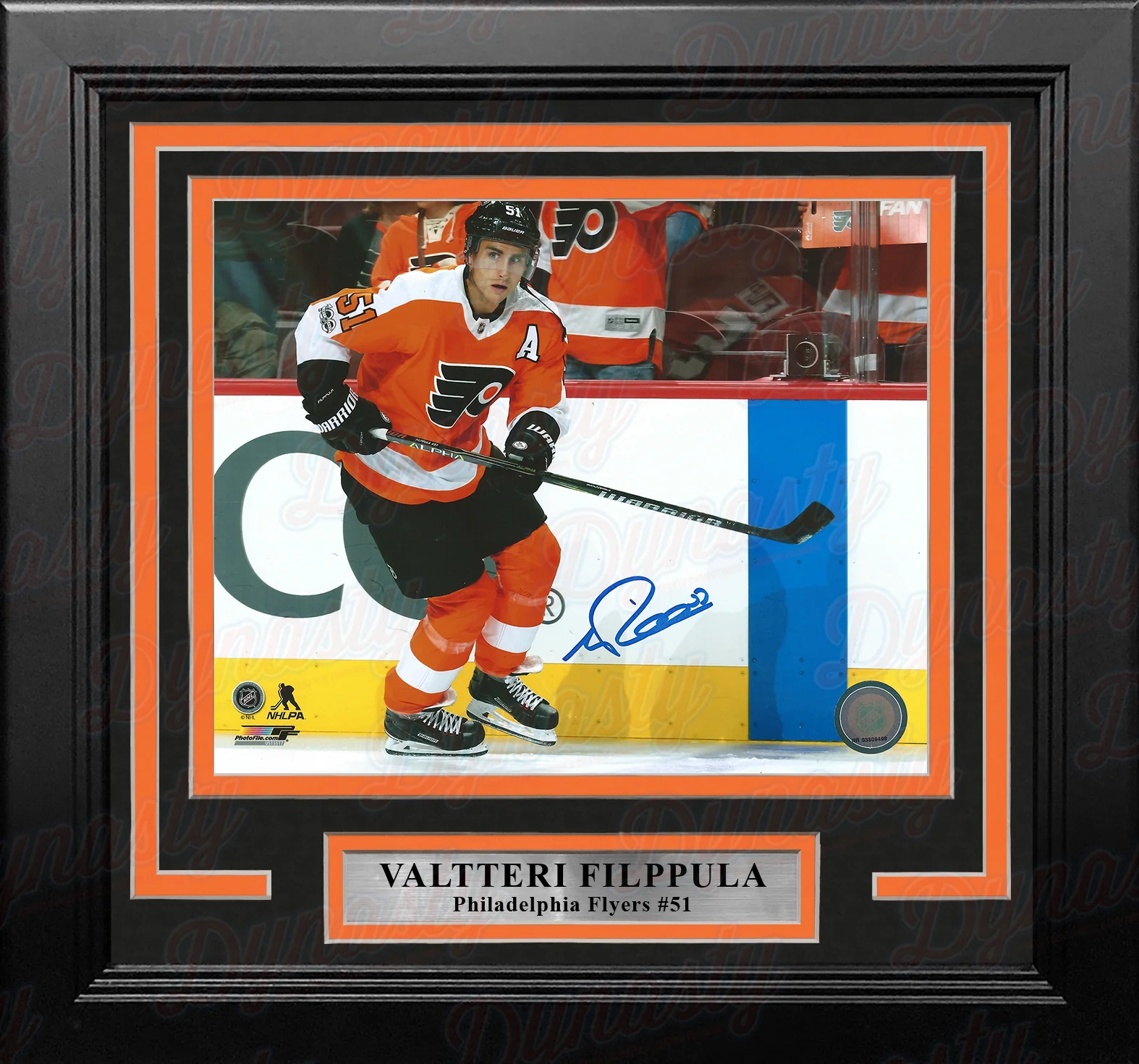 Valtteri Filppula in Action Philadelphia Flyers NHL Hockey Autographed Framed and Matted Photo
