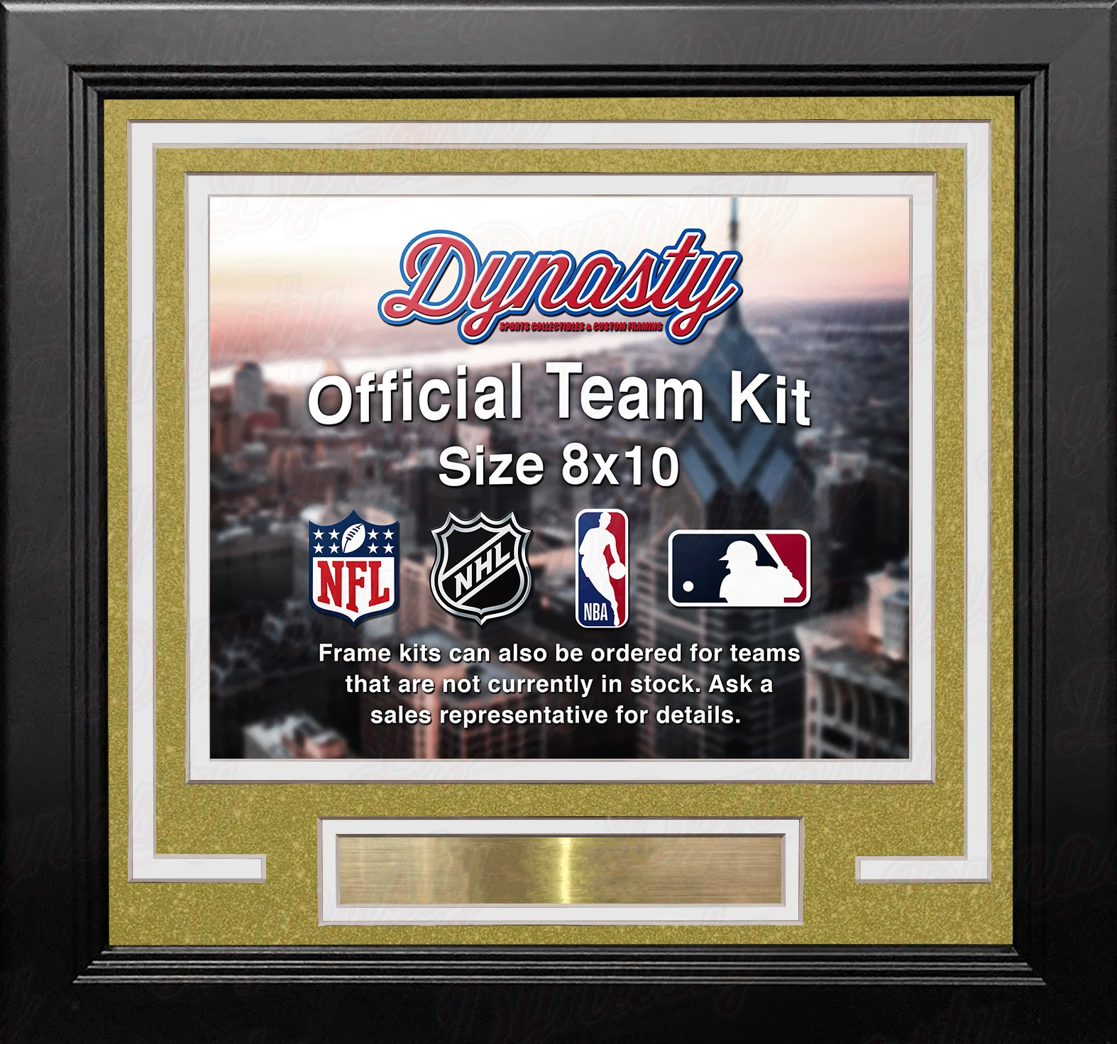 Vegas Golden Knights Gold Custom NHL Hockey 8x10 Picture Frame Kit - Image 3