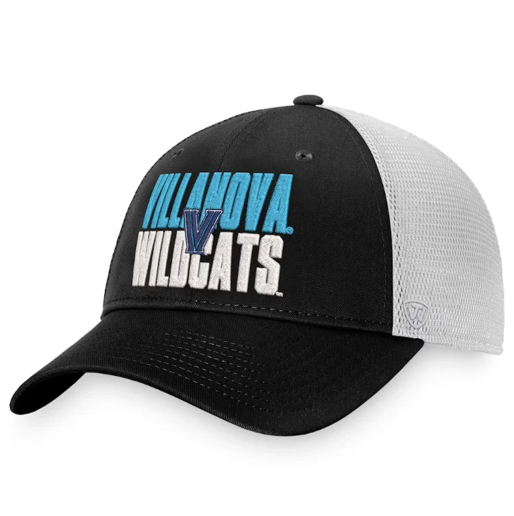 Villanova Wildcats Top of the World Stockpile Trucker Snapback Hat - Black/White