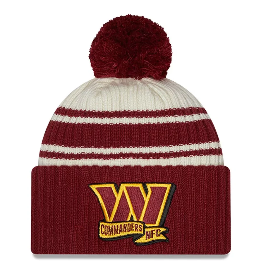 Washington Commanders New Era Sideline Pom Knit Hat
