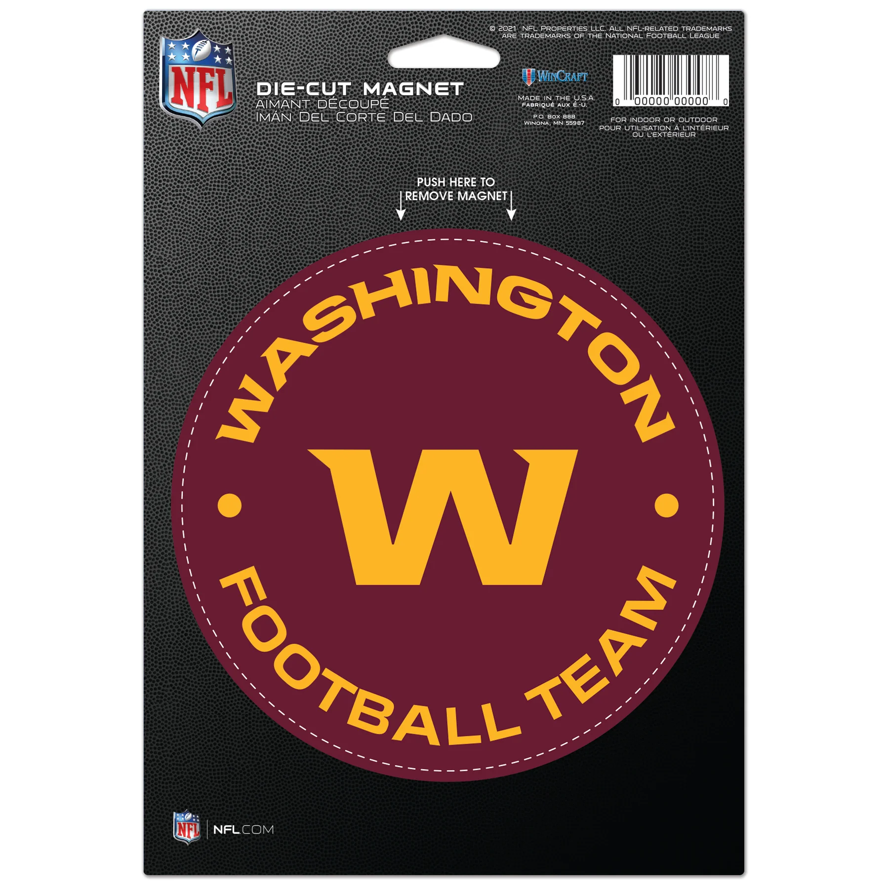 Washington Football Team Throwback 8" Die-Cut Magnet