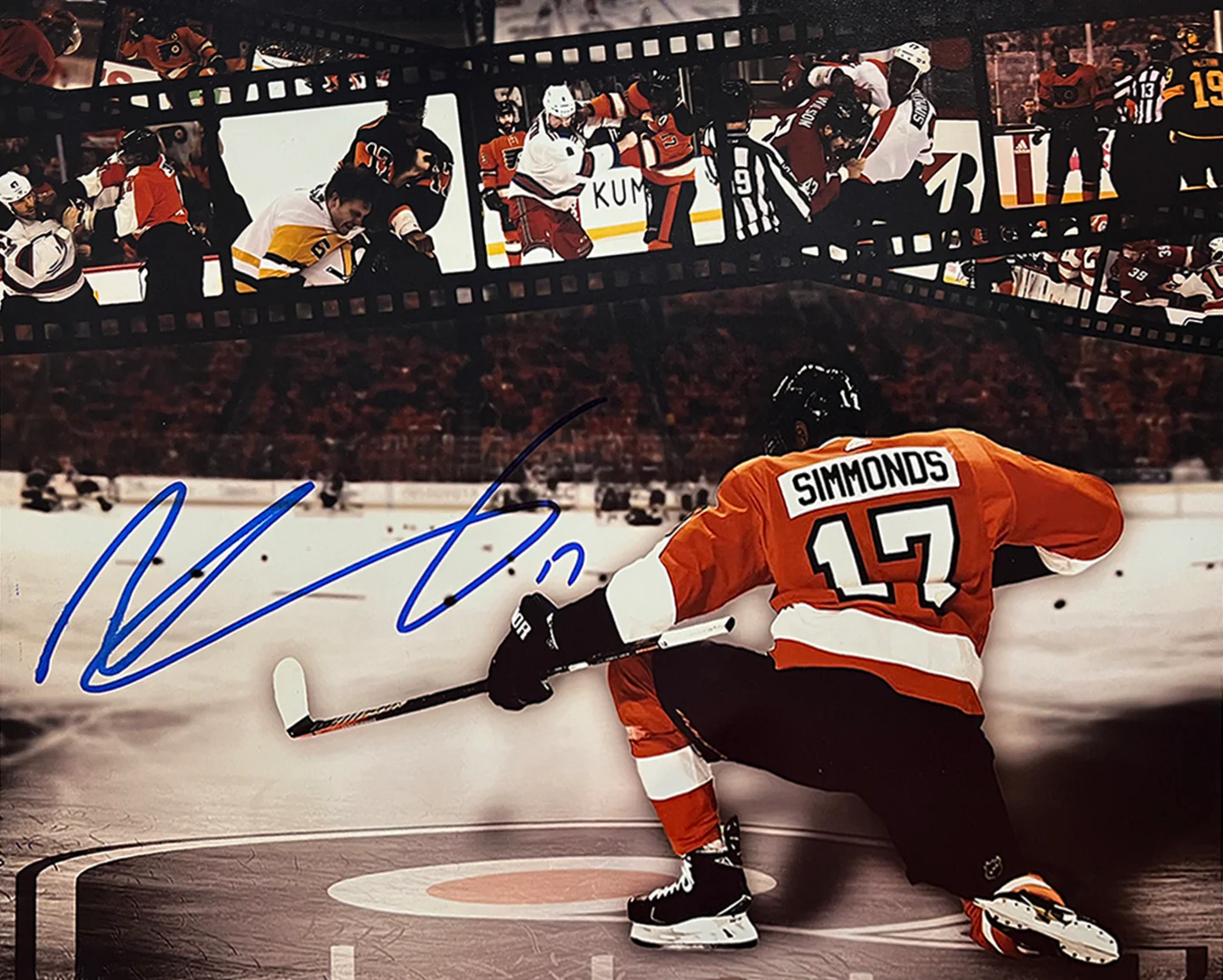Wayne Simmonds Philadelphia Flyers Autographed 16" x 20" Collage Hockey Photo - Image 2