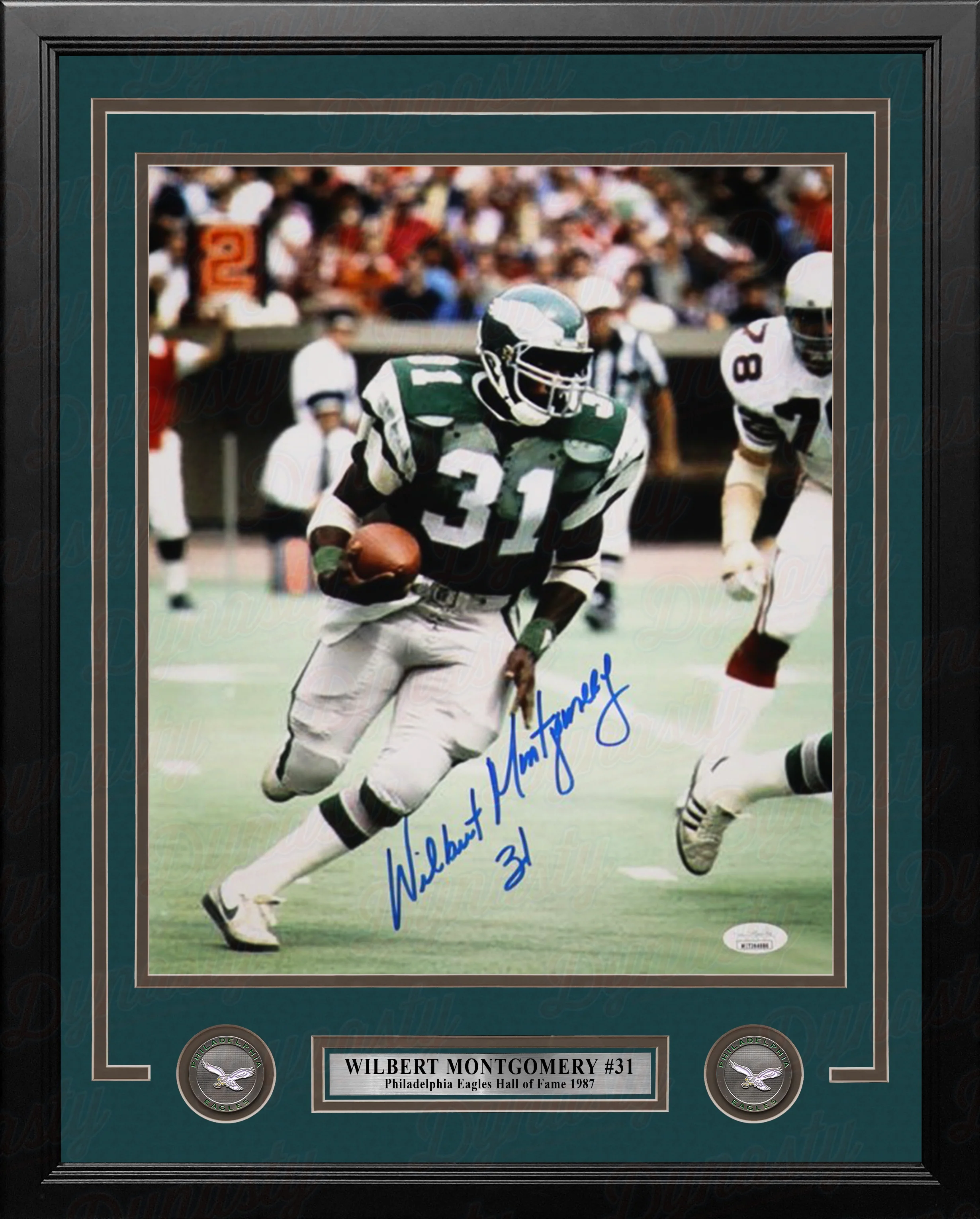 Wilbert Montgomery in Action Philadelphia Eagles Autographed 11x14 Framed Football Photo
