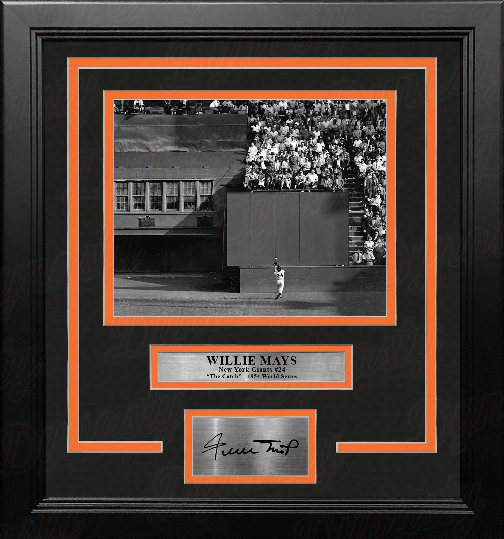 Willie Mays The Catch New York Giants 8" x 10" Framed Baseball Photo with Engraved Autograph - Image 2