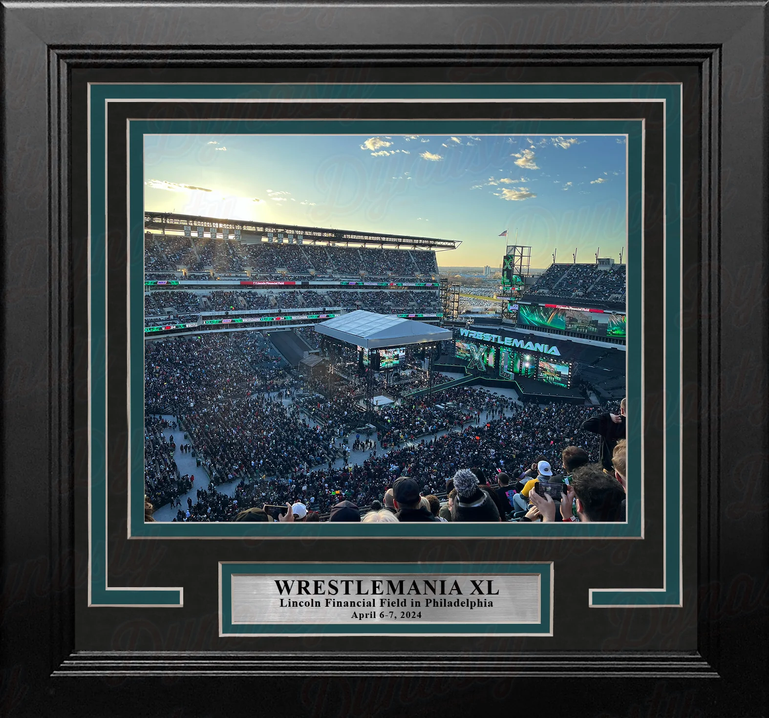 WrestleMania XL at Lincoln Financial Field 8" x 10" Framed WWE Wrestling Stadium Photo - Image 2