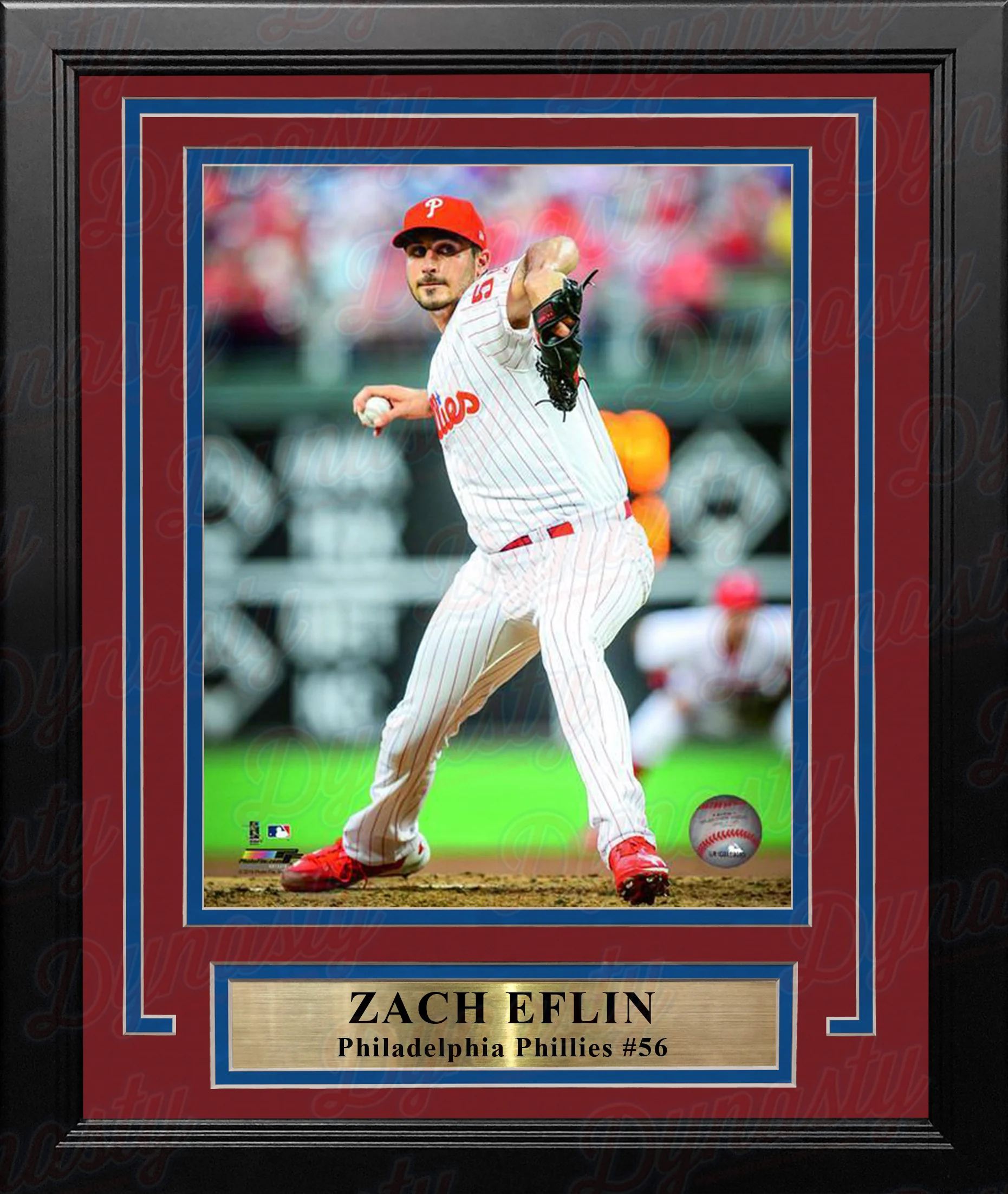 Zach Eflin Philadelphia Phillies on the Mound MLB Baseball 8" x 10" Framed and Matted Photo