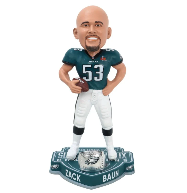 Zack Baun Philadelphia Eagles Super Bowl LIX Champions 8" Bobble Head