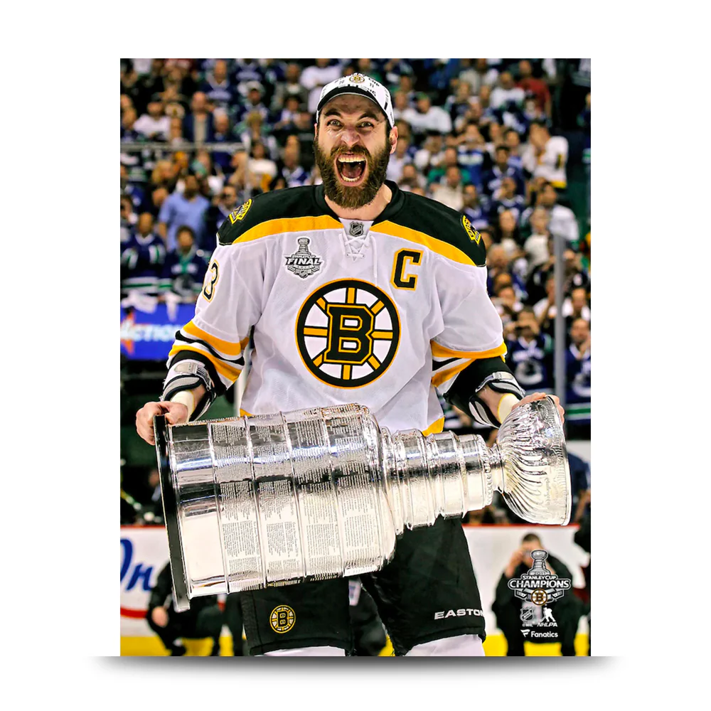 Zdeno Chara Hoists The Stanley Cup Boston Bruins Hockey Photo